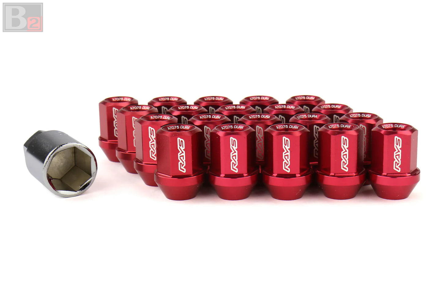 Rays L32 Dura-Nut Straight Type Lug Nut & Lock Set