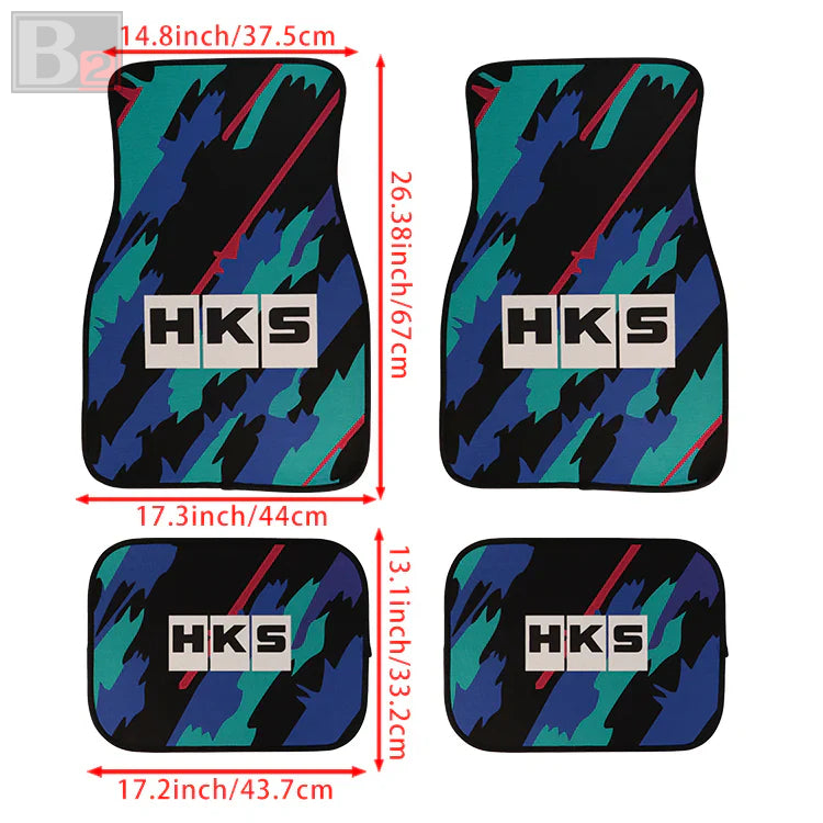 HKS Floor Mats (White)