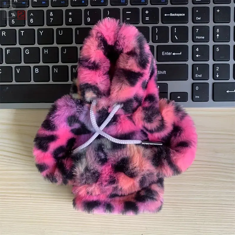 Leopard Print Shift Knob Hoodie (Pink)