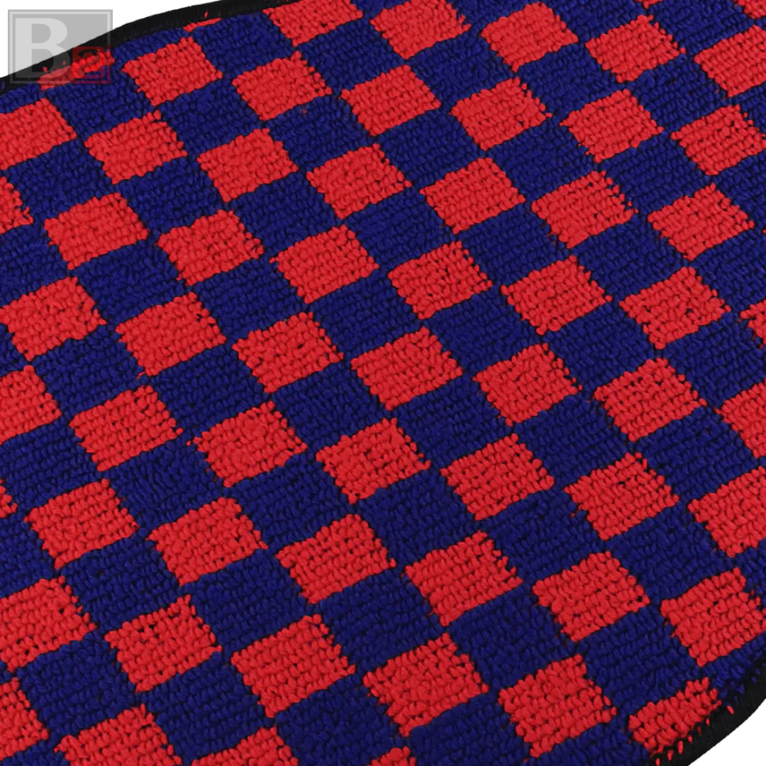 Checkered Floor Mats (Red / Blue)