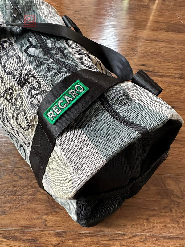 Recaro Duffle Bag - Gradient Grey with Black and Green Strap