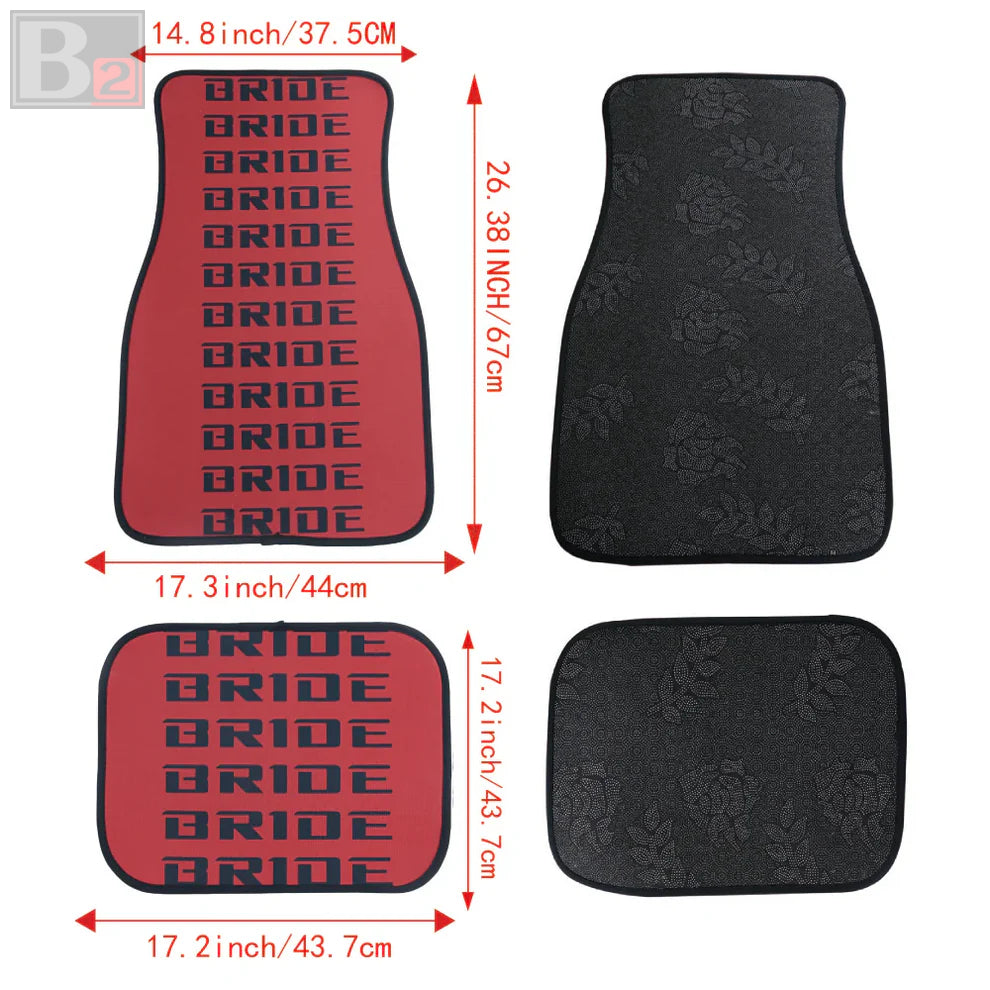 Bride Floor Mats (Red/Black)