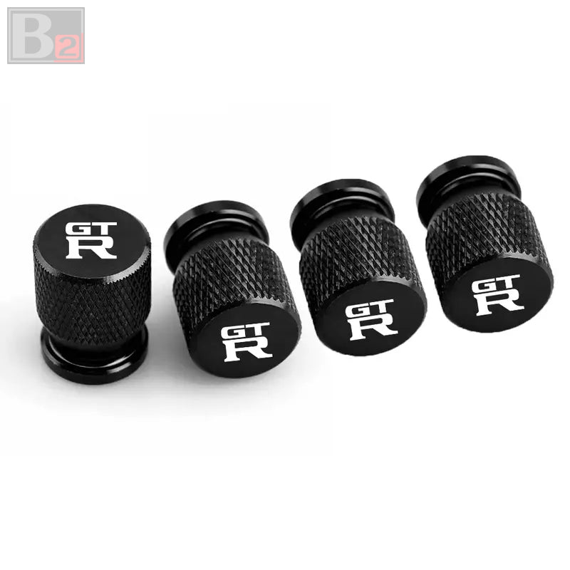 GT-R Knurled Aluminum Tire Valve Caps