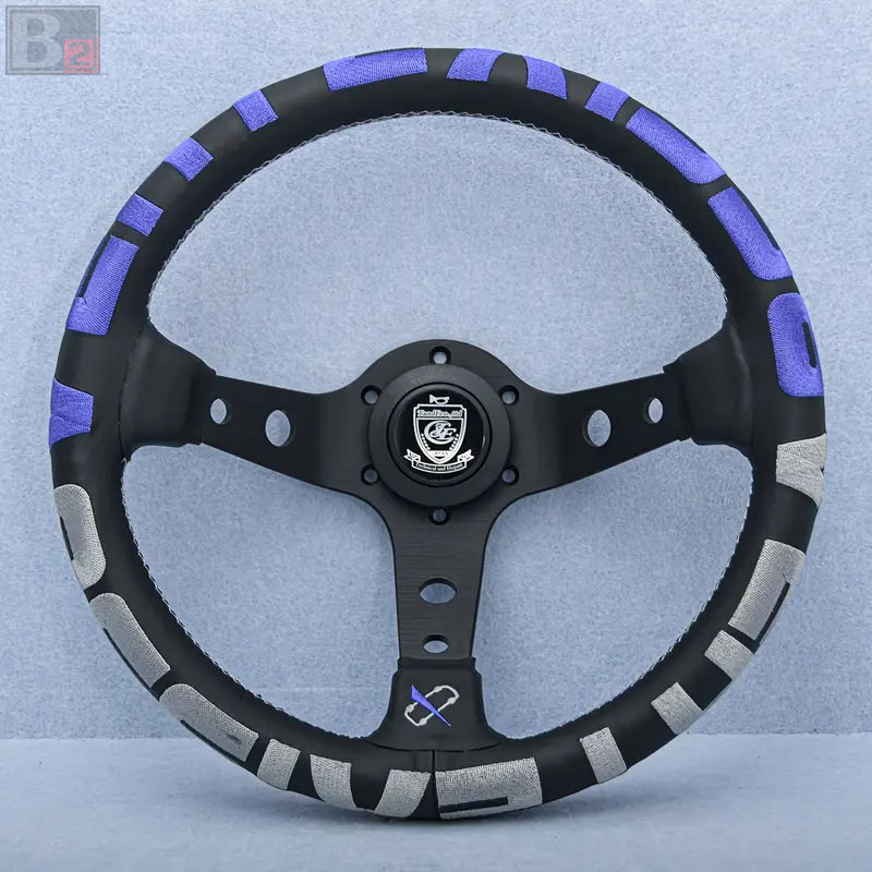 Vertex 1996 JDM Leather Steering Wheel Purple 330mm