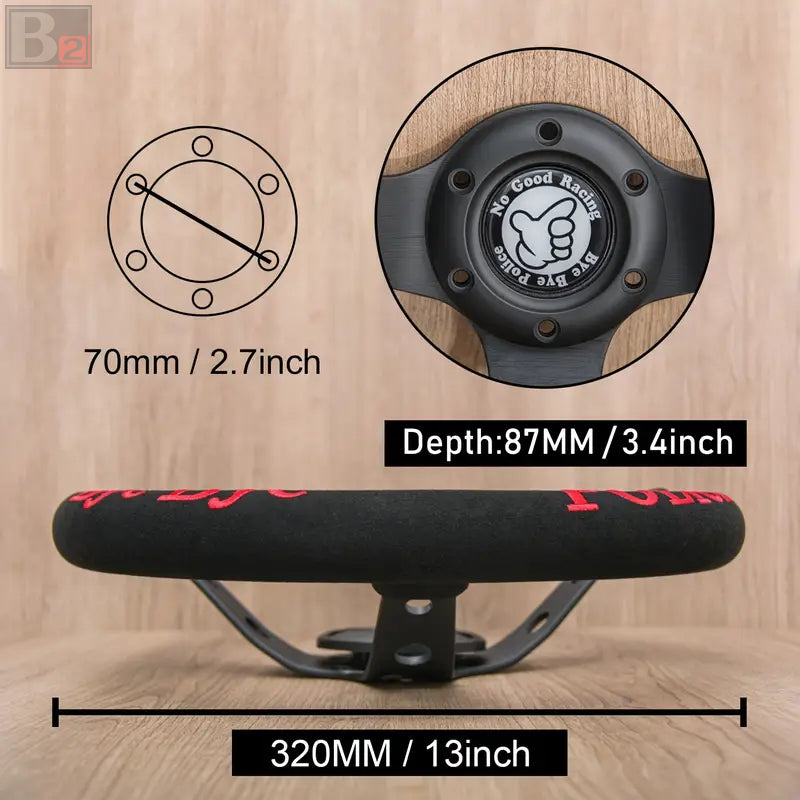 No Good Racing Alcantara Steering Wheel 330mm