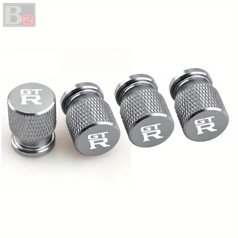 GT-R Knurled Aluminum Tire Valve Caps