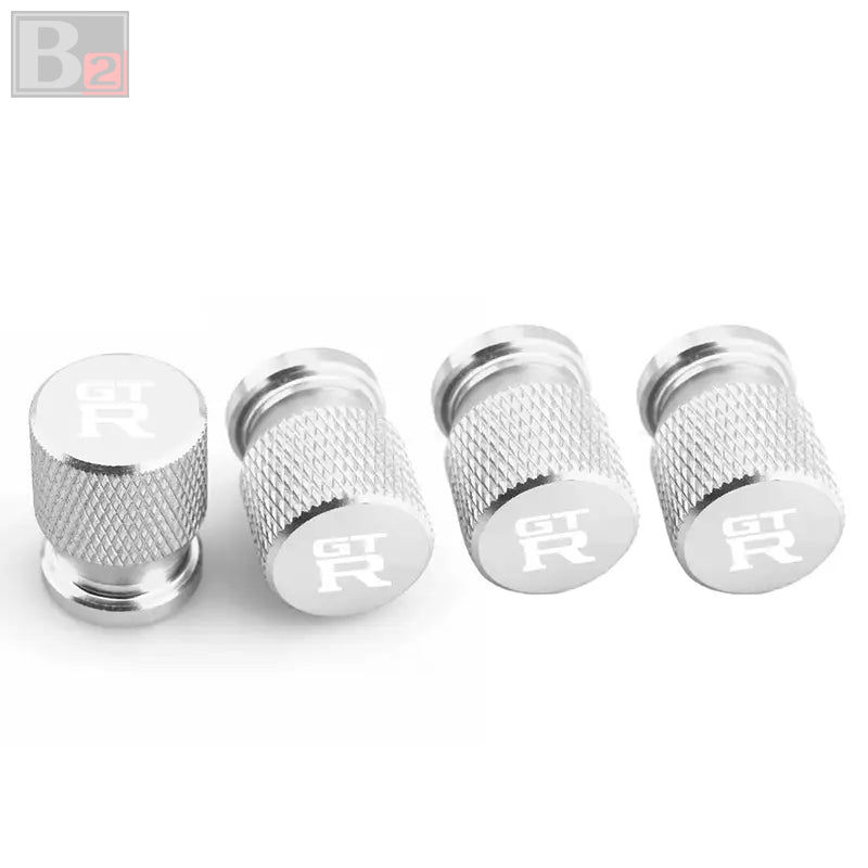 GT-R Knurled Aluminum Tire Valve Caps