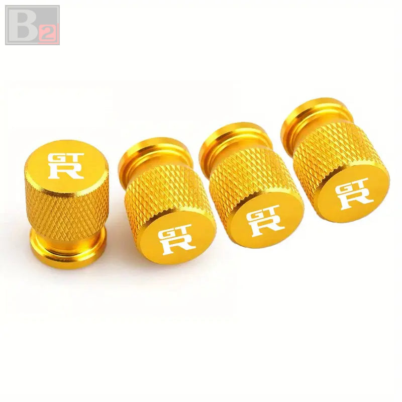 GT-R Knurled Aluminum Tire Valve Caps