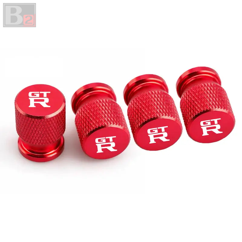GT-R Knurled Aluminum Tire Valve Caps