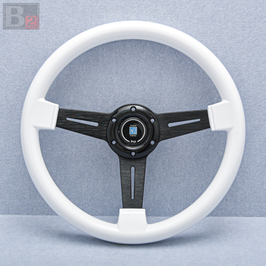 NARDI Classic 340mm Steering Wheel With White Finish
