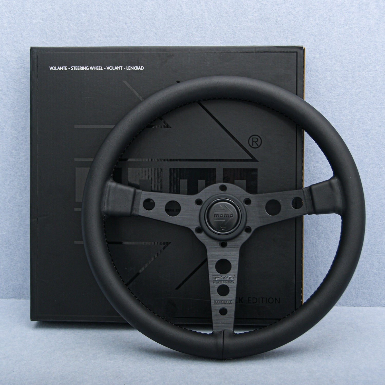 Momo RaceBlack/Gray Steering Wheel 350mm main image 1