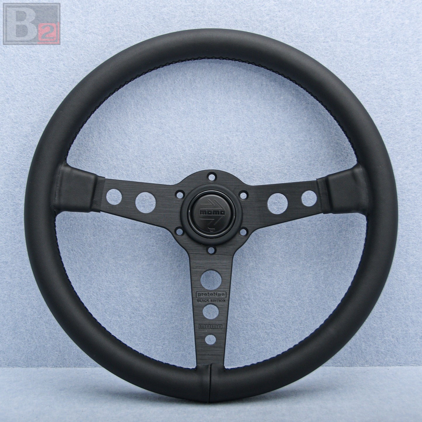 Momo Prototipo Black Edition Leather Steering Wheel 350mm