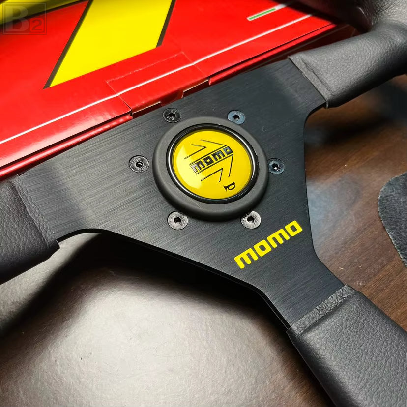 Momo MonteCarlo 350mm Steering Wheel With Yellow Stitching