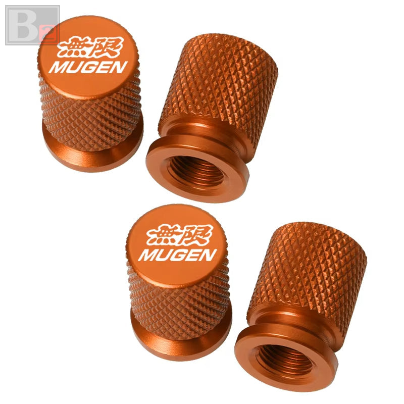 Mugen Knurled Aluminum Tire Valve Caps