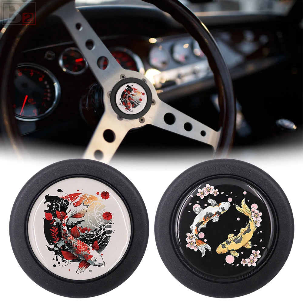 Koi Fish Horn Button