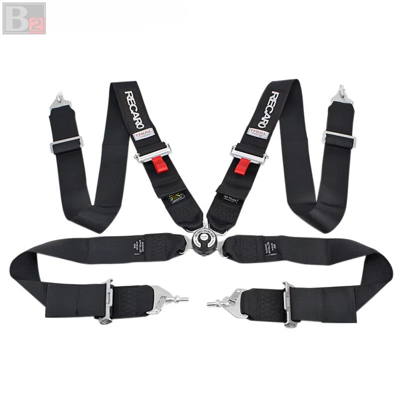 RECARO 4 Point 3" Racing Seat Belt Quick Release Snap-On Harness