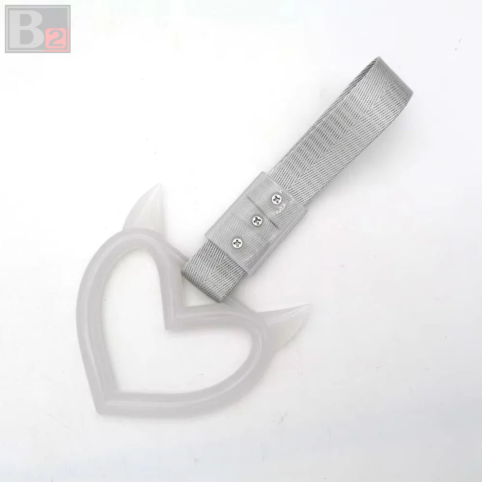 Tsurikawa Train Handle (Heart With Horns, White Strap)