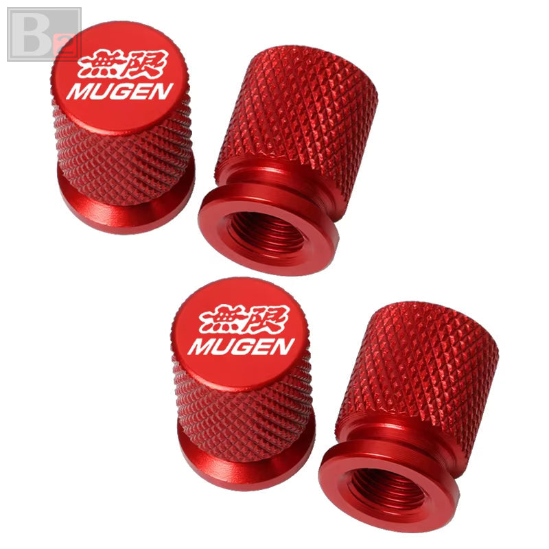 Mugen Knurled Aluminum Tire Valve Caps