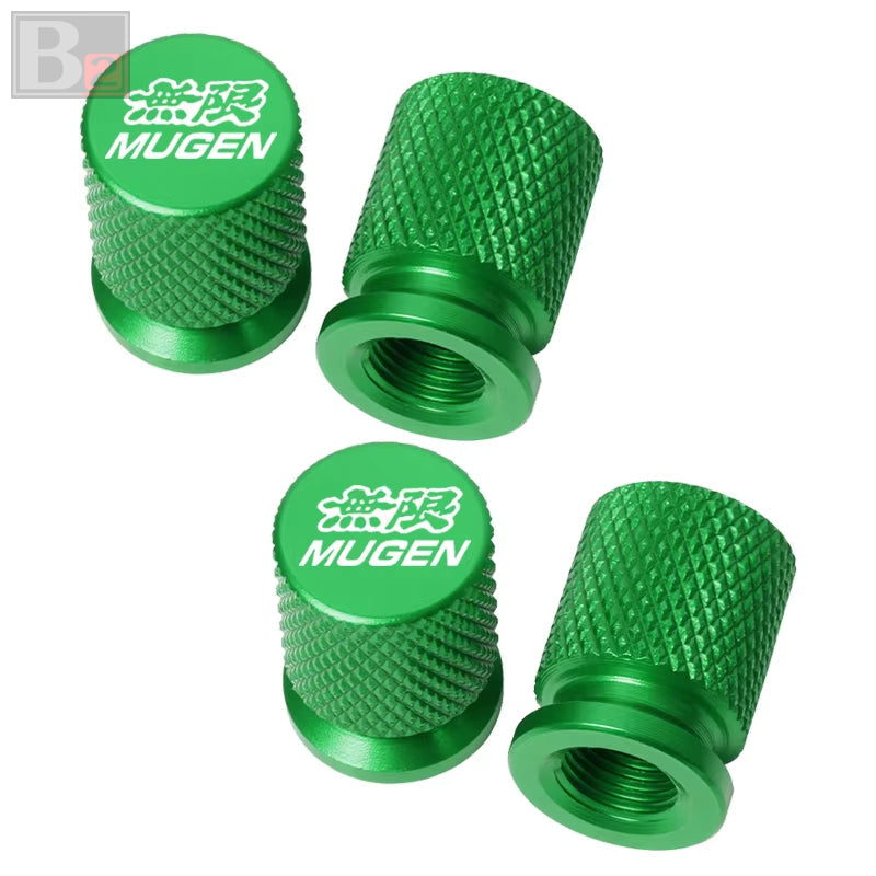 Mugen Knurled Aluminum Tire Valve Caps