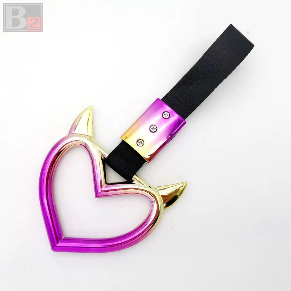Tsurikawa Train Handle (Heart With Horns, White Strap)