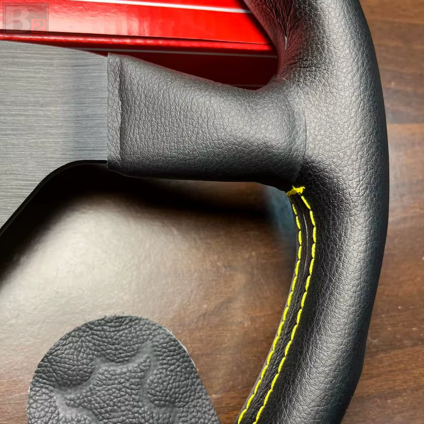 Momo MonteCarlo 350mm Steering Wheel With Yellow Stitching