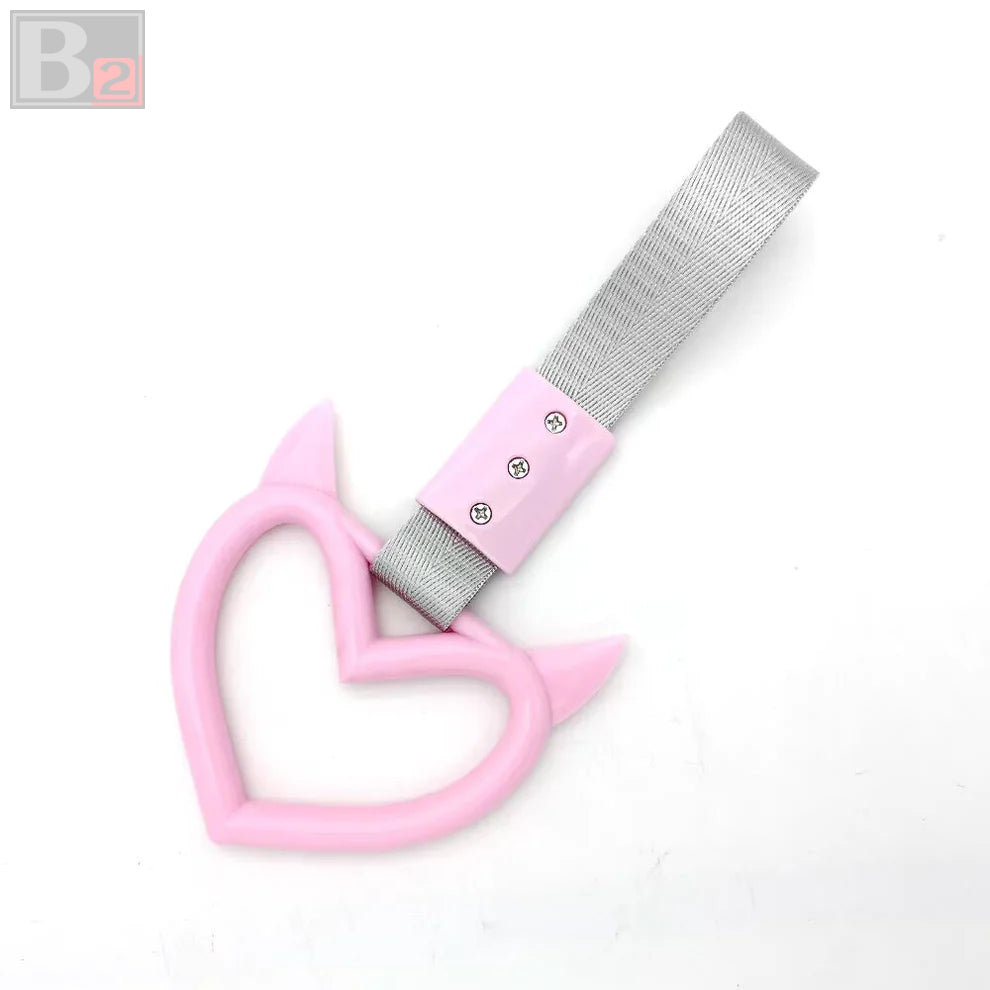 Tsurikawa Train Handle (Heart With Horns, White Strap)
