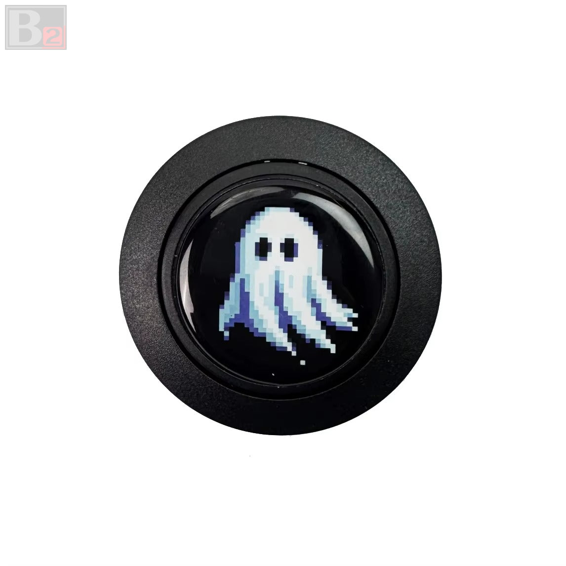 Pixel Ghost Horn Button
