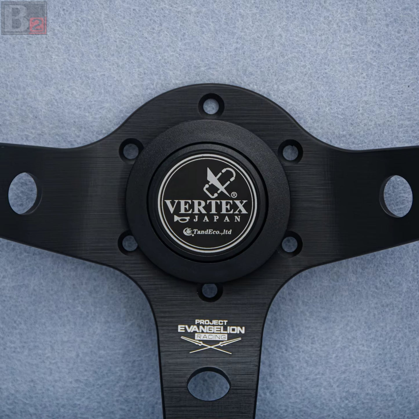 Vertex x Evangelion EVA Leather Steering Wheel 330mm (Red)