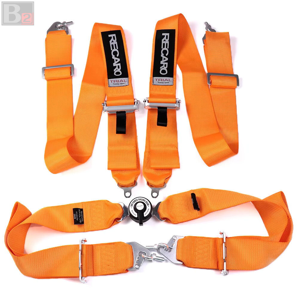 RECARO 4 Point 3" Racing Seat Belt Quick Release Snap-On Harness