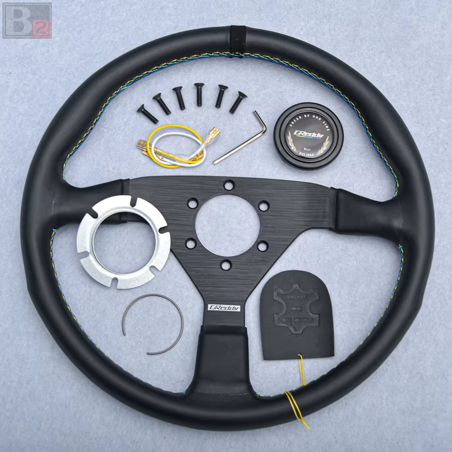 Greddy Montecarlo 350mm Leather Steering Wheel