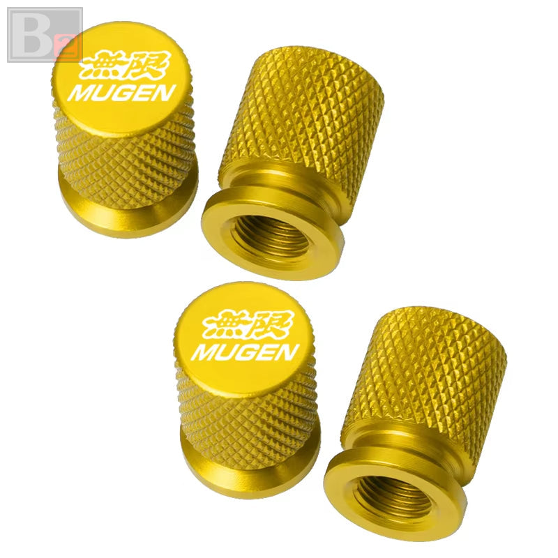Mugen Knurled Aluminum Tire Valve Caps