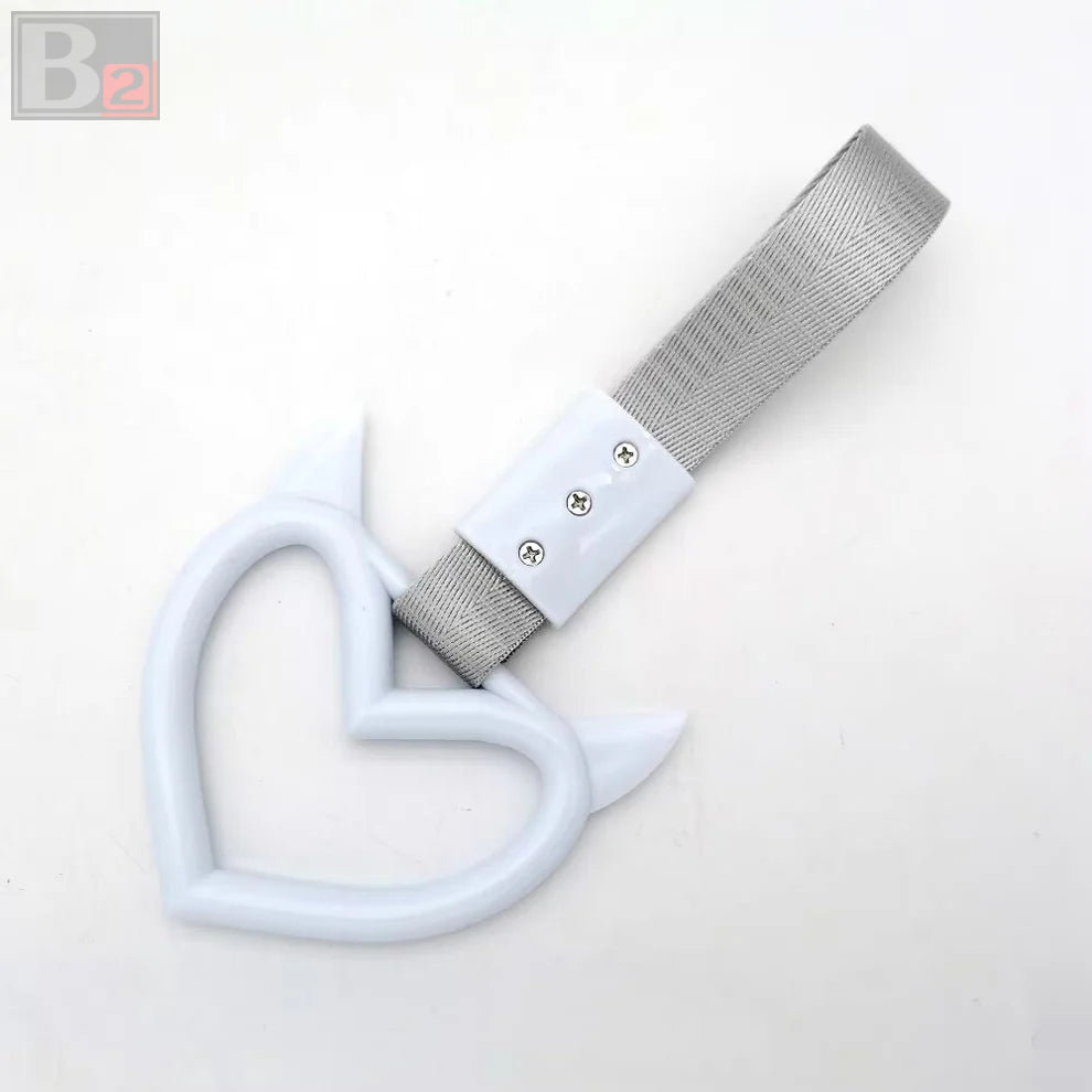 Tsurikawa Train Handle (Heart With Horns, White Strap)