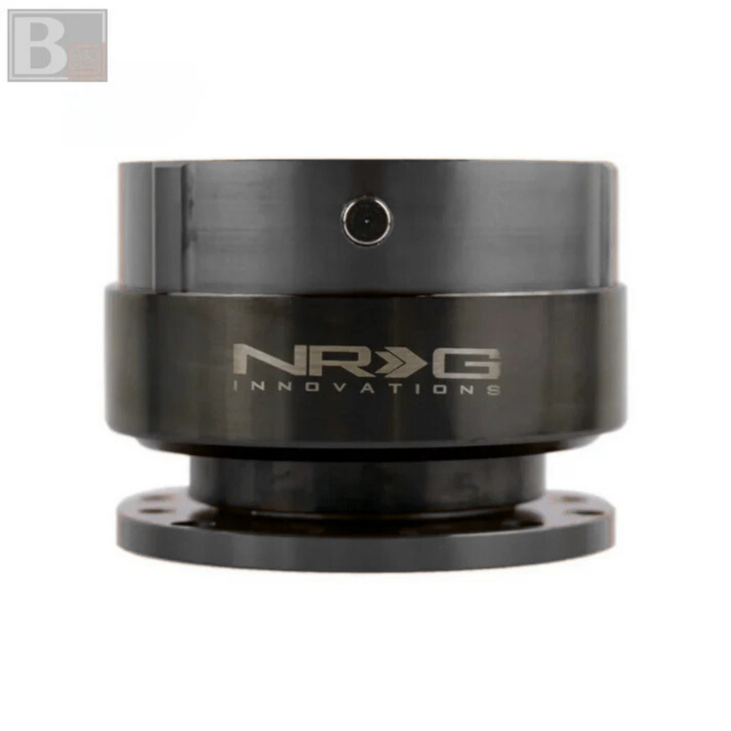 An NRG Quick Release Hub, predominantly black in color, with the brand logo visible on the side.