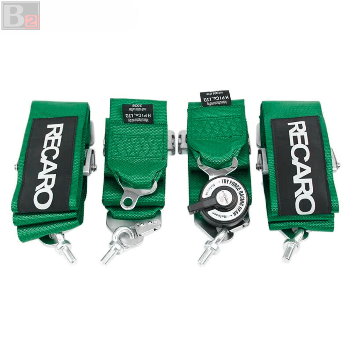 RECARO 4 Point 3" Racing Seat Belt Quick Release Snap-On Harness