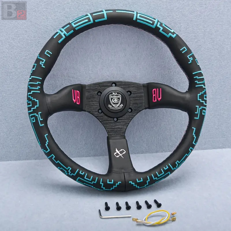 Vertex x BOWZ Collaboration Leather Steering Wheel 350mm