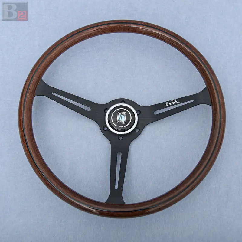 Nardi Classic 380mm Steering Wheel Mahogany Wood with Black Finish