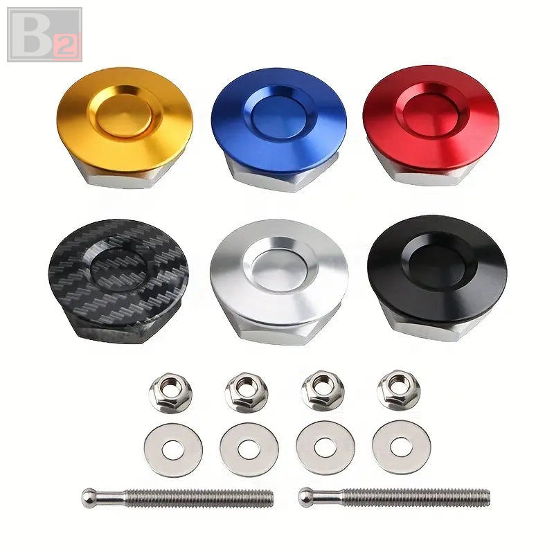Universal Aluminum Push Button Billet Quick Release Hood Fasteners