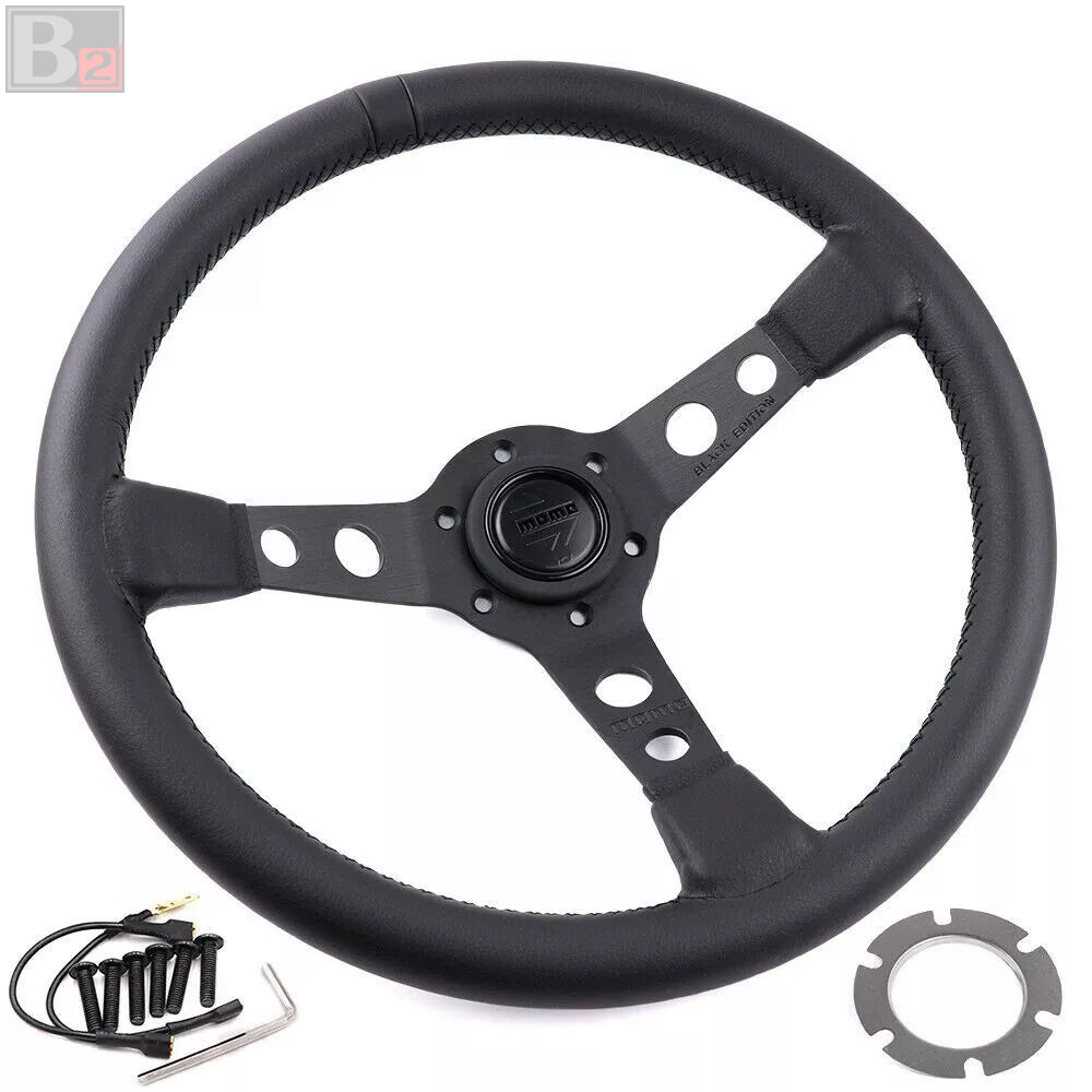 Momo Prototipo P5 Black Edition Deep Dish 350mm Steering Wheel