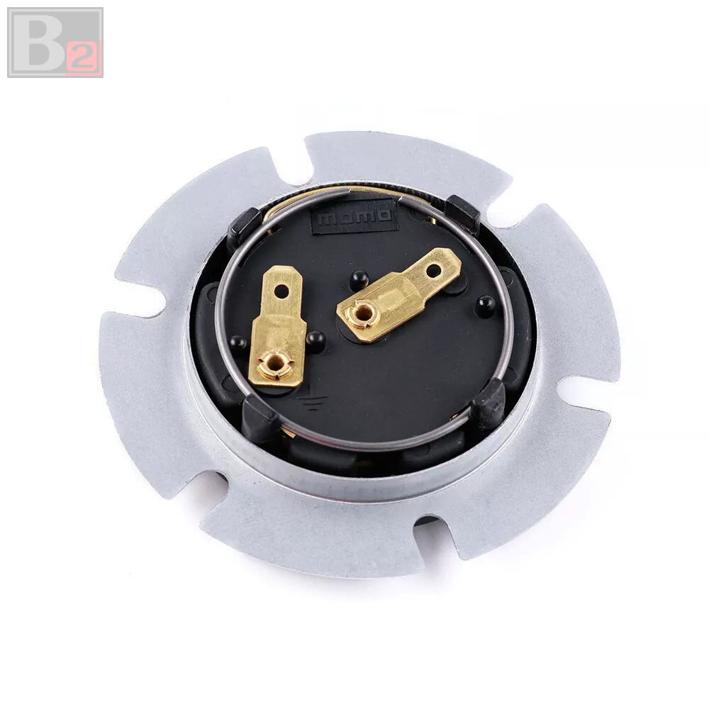 Spoon Horn Button - Blue and Yellow