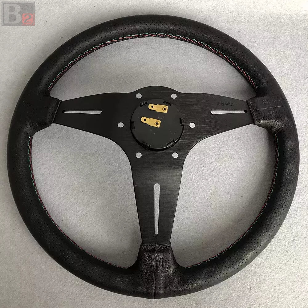 HKS Perforated Leather Deep Dish 14 Inch Steering Wheel