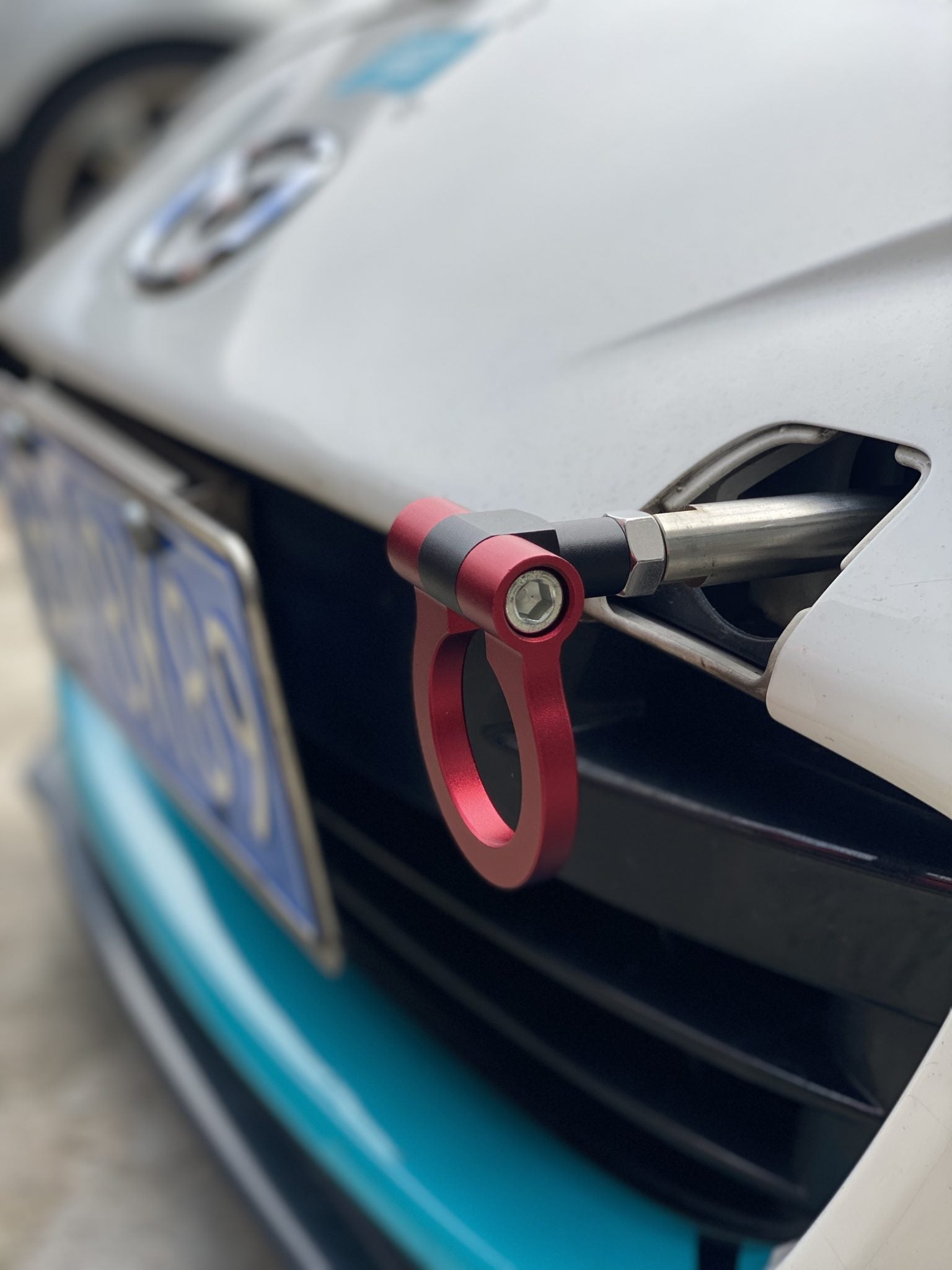 Blue Front Track Racing Style Tow Hook Ring For 2016-up Fiat 500X (NOT 500  500L) — iJDMTOY.com
