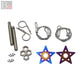 Star Shaped Car Hood Pin Kit Aluminum Alloy Hood Pin Lock