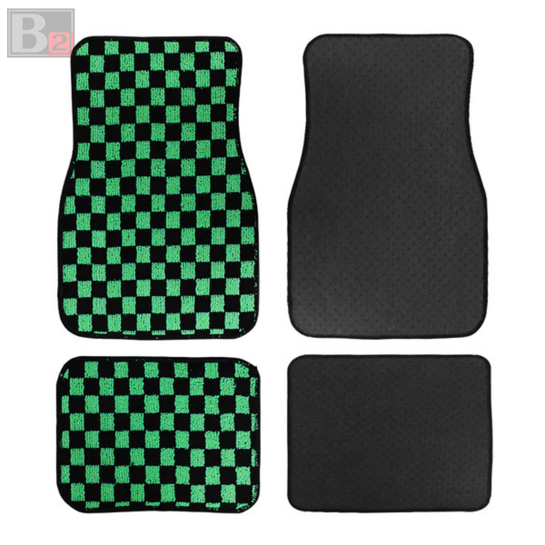 Checkered Floor Mats (Green)