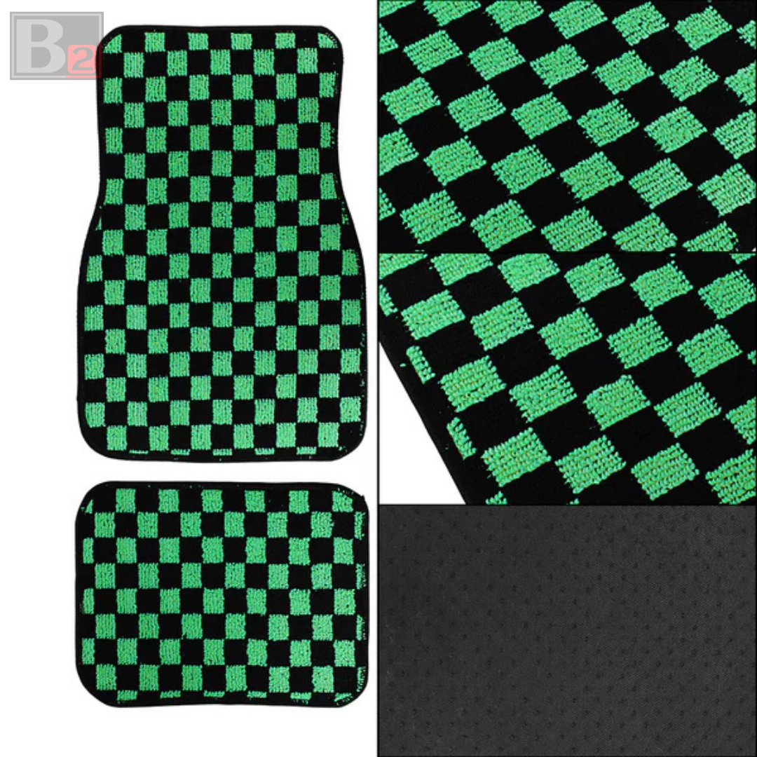 Checkered Floor Mats (Green)