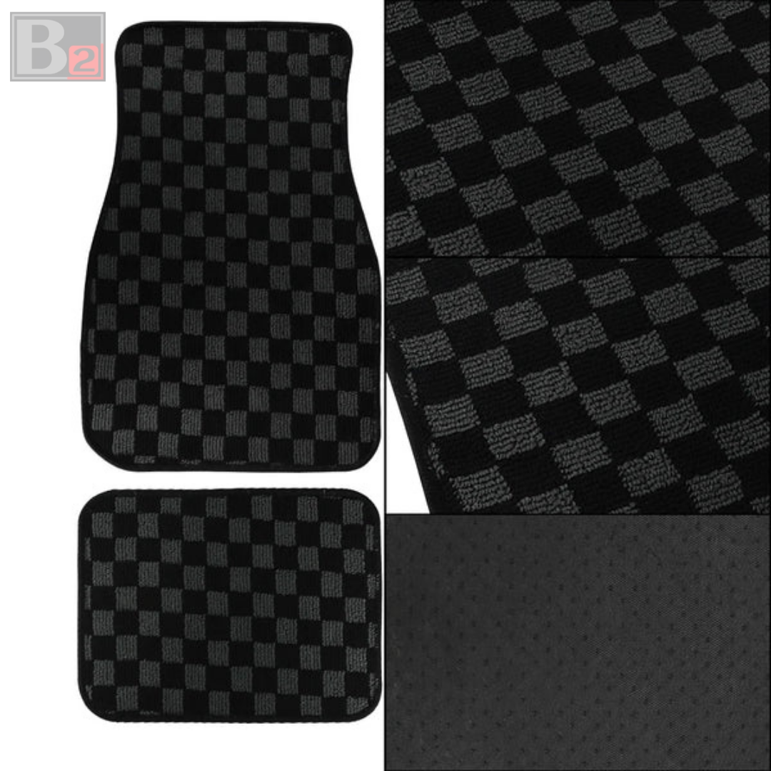 Checkered Floor Mats (Black)