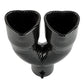 Dual Carbon Fiber Look Heart Shaped Stainless Steel Car Exhaust Pipe Muffler Tip Straight