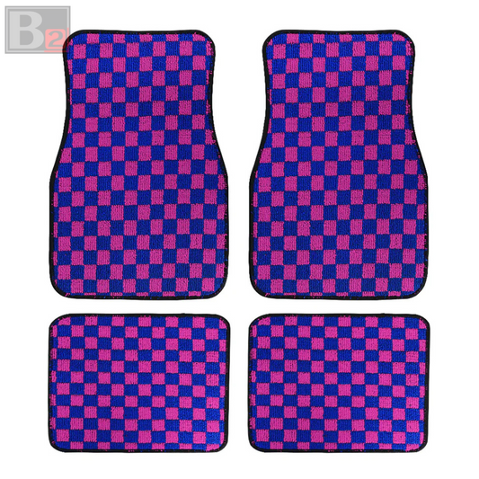 Checkered Floor Mats (Magenta)