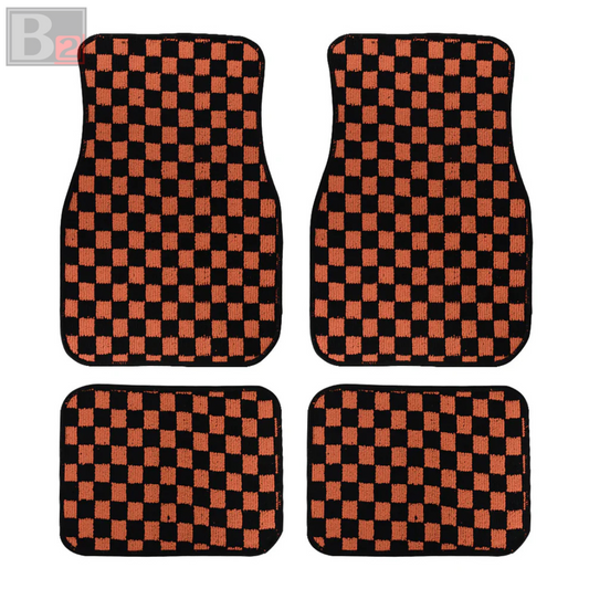 Checkered Floor Mats (Brown)