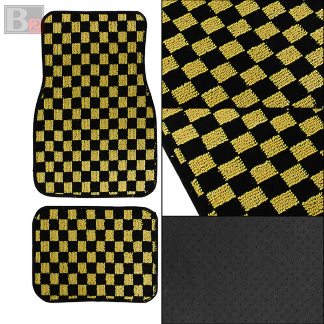 Checkered Floor Mats (Yellow)