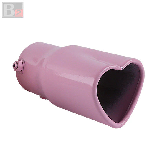 Pink Heart Shaped Stainless Steel Car Exhaust Pipe Muffler Tip Straight